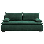 SCHLAFSOFA Diana in Webstoff, Plüsch Dunkelgrün  - Dunkelgrün/Schwarz, KONVENTIONELL, Textil (203/72-96/98cm) - Novel