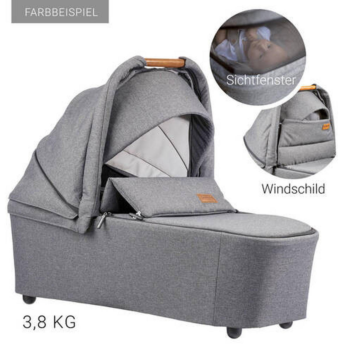 KOMBIKINDERWAGEN FX4 Style Set  - Beige/Schwarz, Basics, Textil/Metall (57/129/100cm) - Gesslein