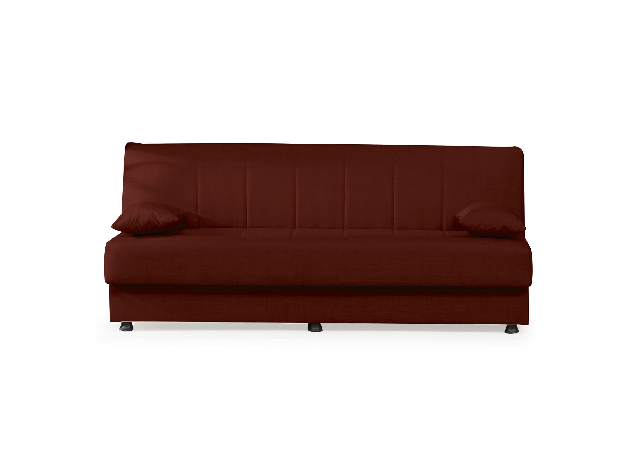 SCHLAFSOFA in Webstoff Rot  - Rot/Schwarz, Design, Kunststoff/Textil (190/82/82cm) - Livetastic