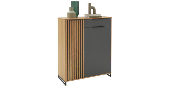 SCHUHSCHRANK 86/105/37 cm  - Eiche Bianco/Eichefarben, Design, Holz/Holzwerkstoff (86/105/37cm) - Dieter Knoll