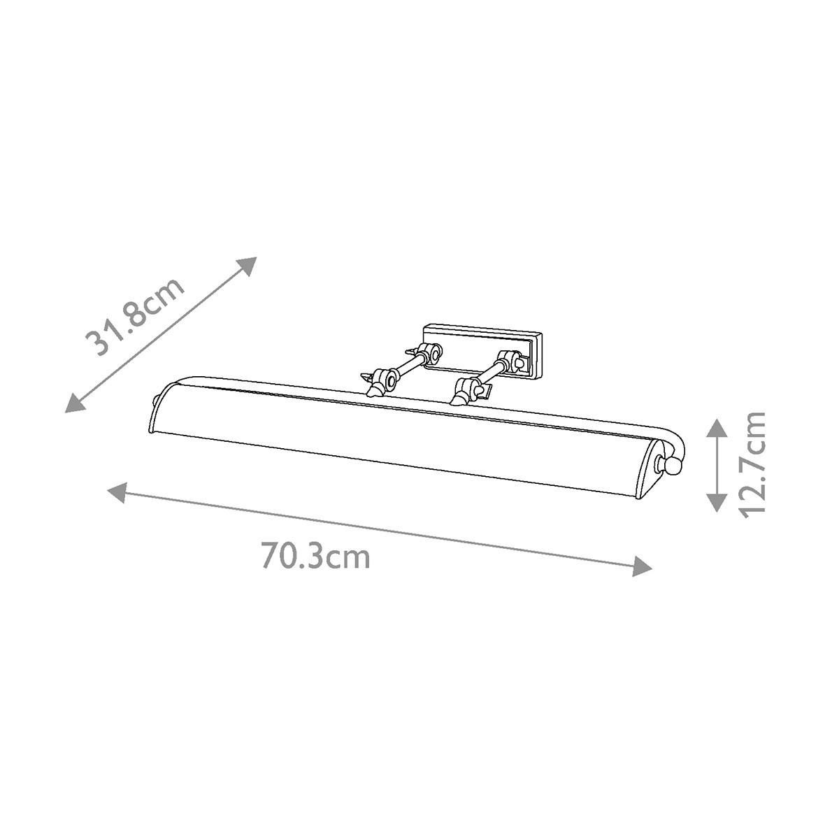 BILDERLEUCHTE - Nickelfarben, Konventionell, Metall (12.7/70.3/31.8cm) - Elstead Lighting