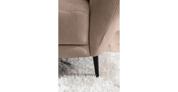 RÉCAMIERE Taupe Chenille Zierkissen, Rücken echt  - Taupe/Schwarz, KONVENTIONELL, Textil/Metall (224/70/97cm) - Hom`in