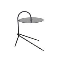 BEISTELLTISCH 45/52/64 cm Schwarz rund  - Schwarz, Design, Glas/Metall (45/52/64cm) - MID.YOU