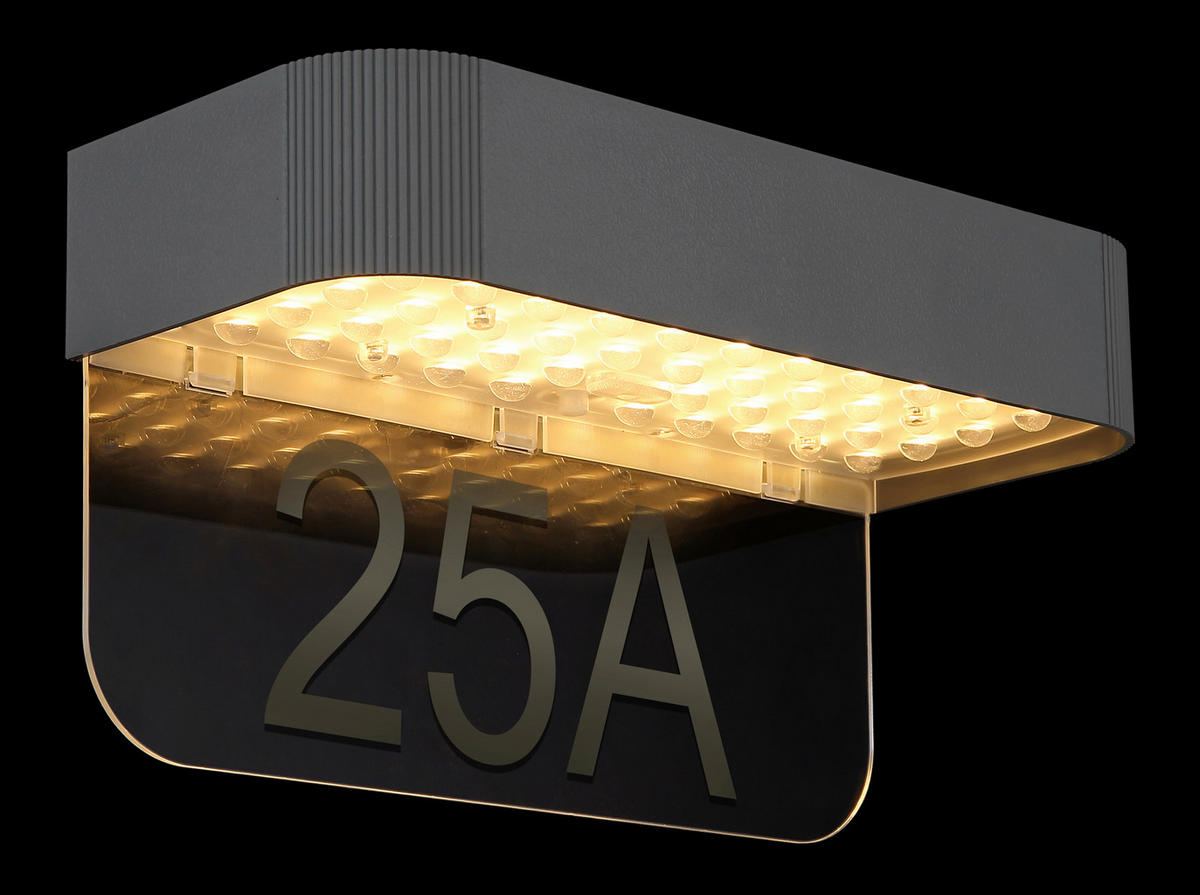 SOLARLEUCHTE  - Klar/Grau, Design, Kunststoff (23/10/12,3cm) - Globo