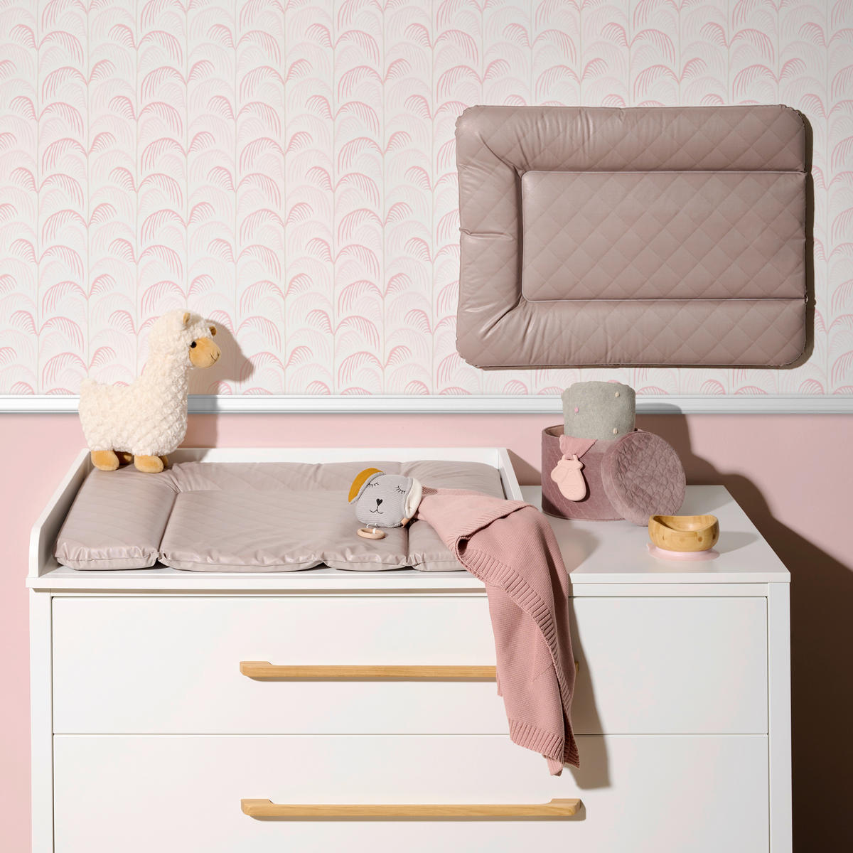 PREBAĽOVACIA PODLOŽKA, 50/70 cm - taupe, Trend, plast (50/70cm) - My Baby Lou