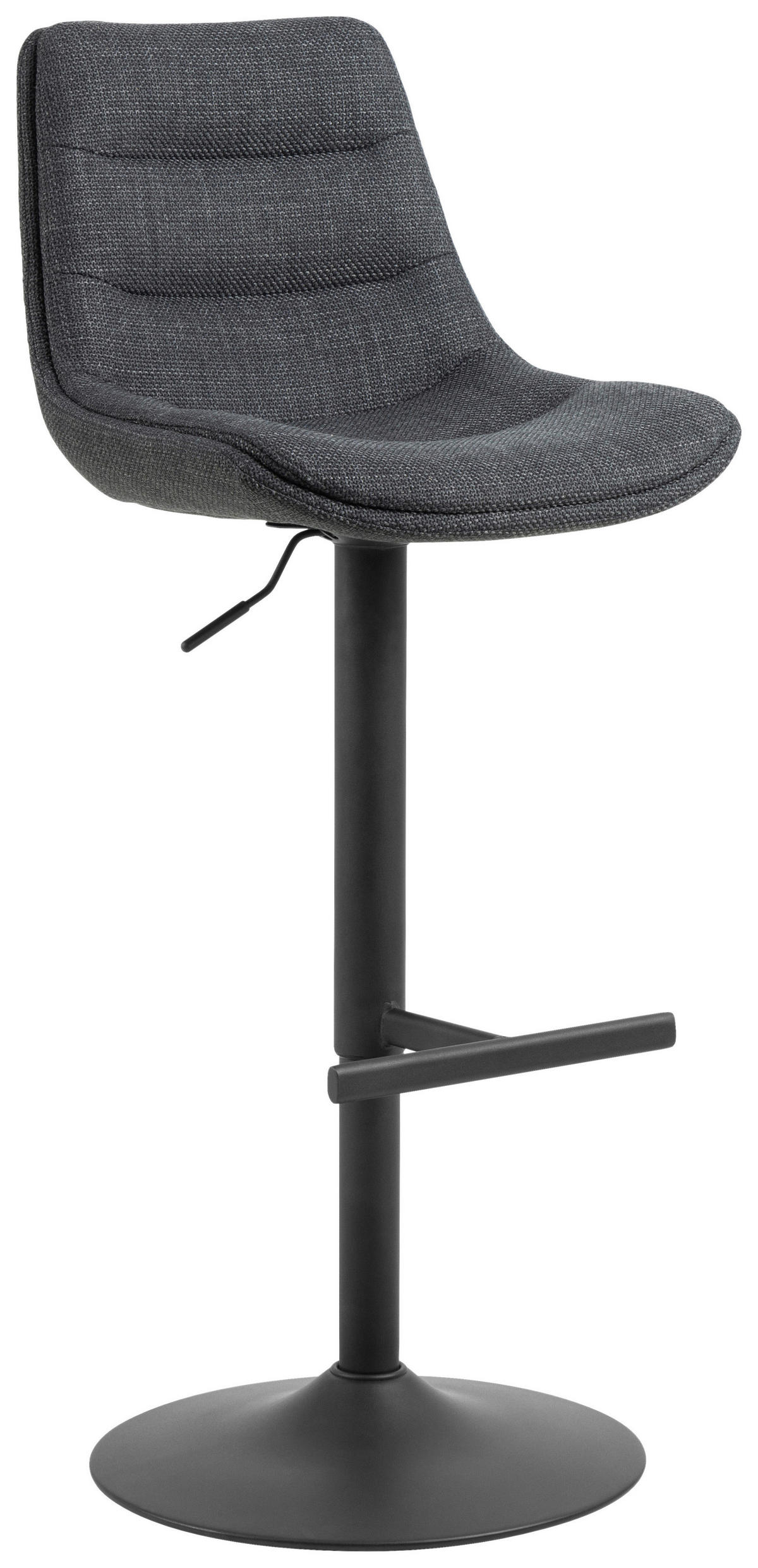 BARHOCKER in Dunkelgrau  - Dunkelgrau/Schwarz, Design, Textil/Metall (47/95/52,5cm) - MID.YOU