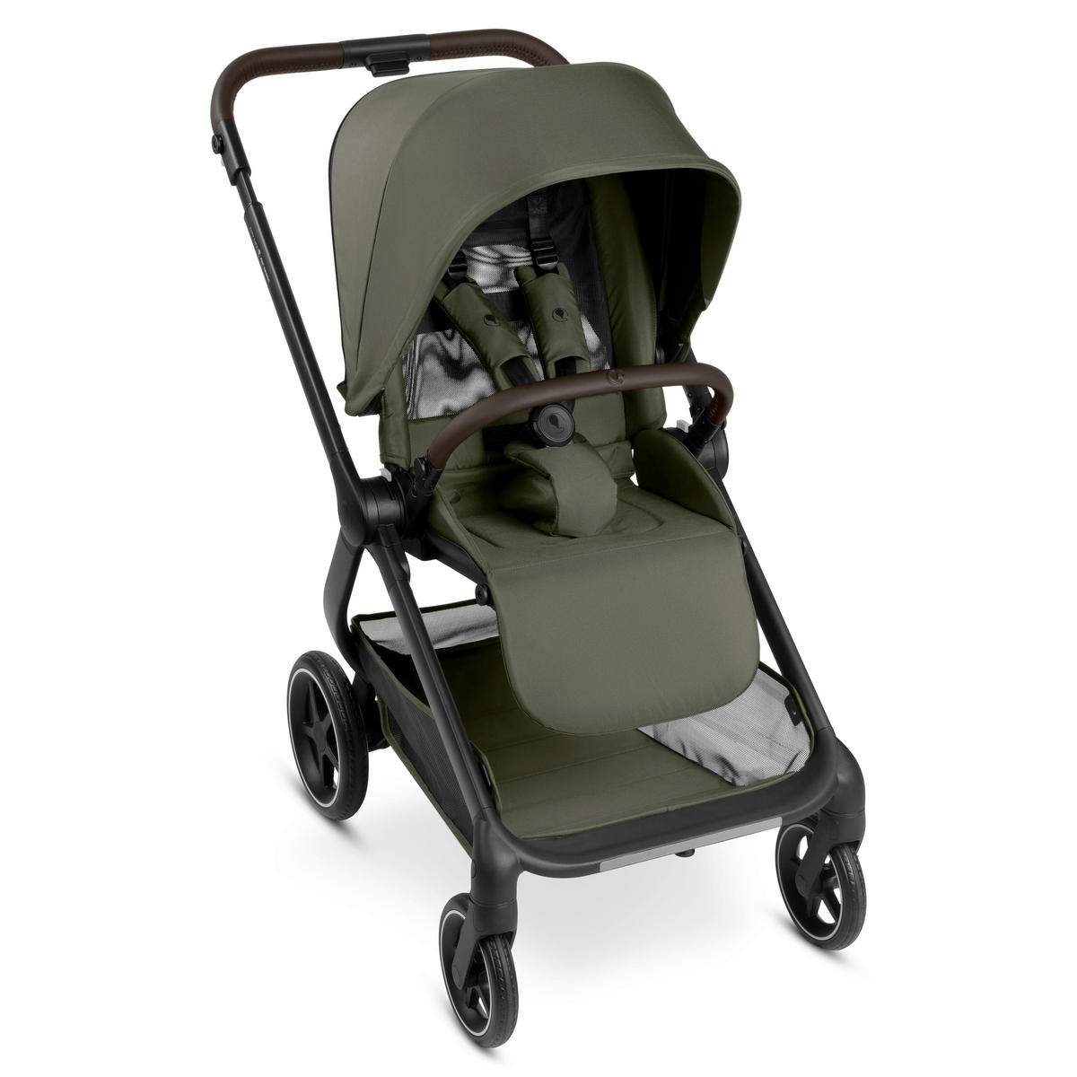 KINDERWAGENSET  City Life All in One Set  Avocado  - Schwarz/Olivgrün, Basics, Textil/Metall (82/52/107,5cm) - ABC Design