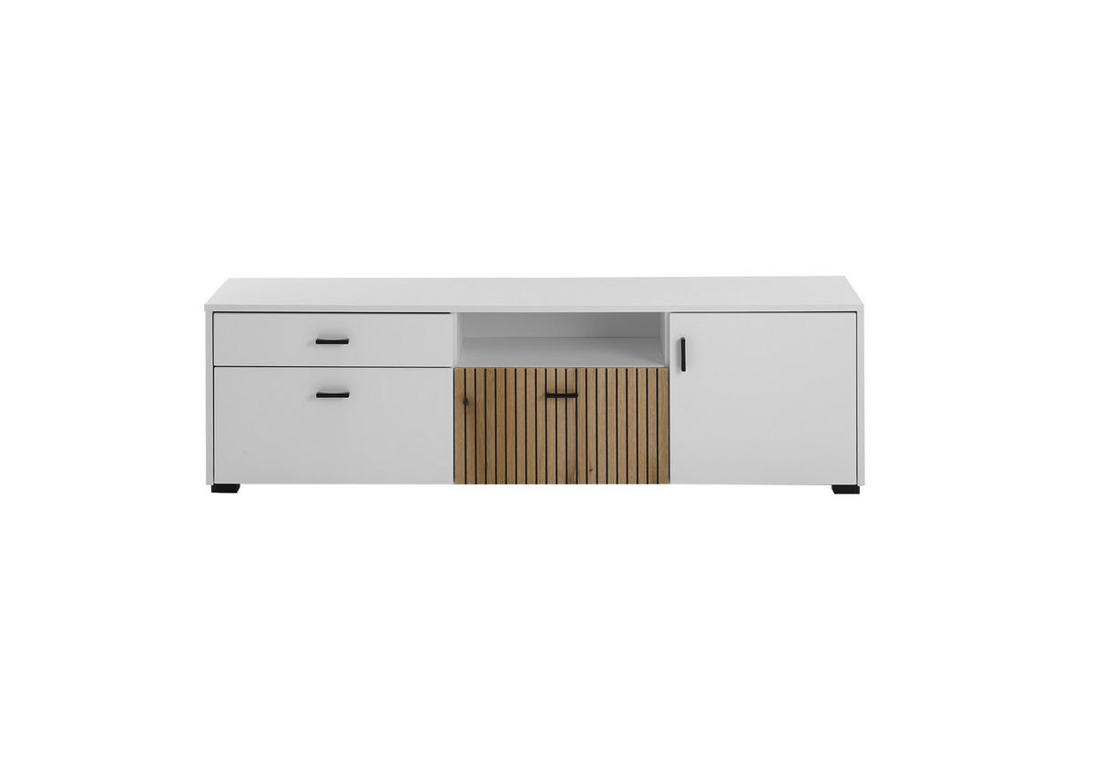 LOWBOARD  in  - Eichefarben/Schwarz, Design, Holzwerkstoff/Kunststoff (150cm) - MID.YOU
