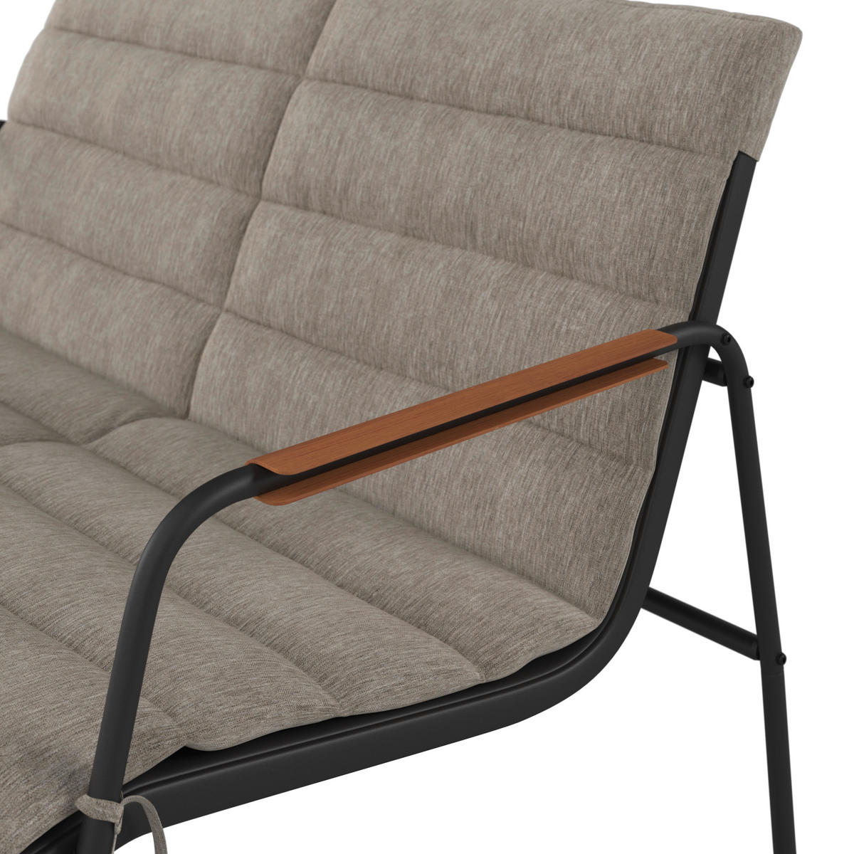 GARTENSET beschichtet Stahl  - Anthrazit/Grau, MODERN, Glas/Kunststoff (115/75,5/74cm) - Ambia Garden