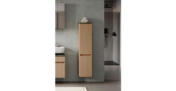 MIDISCHRANK 30/131/35 cm  - Sandfarben/Eichefarben, KONVENTIONELL, Holzwerkstoff/Kunststoff (30/131/35cm) - Xora