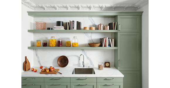 EINBAUKÜCHE   - Salbeigrün, Basics, Holzwerkstoff - Novel