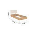 BETT 90/200 cm  in Eiche Artisan  - Champagner/Eiche Artisan, Design, Holzwerkstoff/Textil (90/200cm) - Carryhome