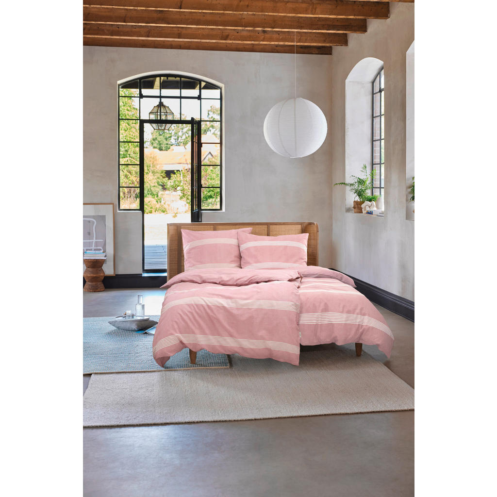 Thumbnail - Esprit Wendebettwäsche E-Cady, Creme, Rosa, Altrosa, Beige, Textil, Streifen, 135x200 cm, Oeko-Tex® Standard 100, BCI (B...