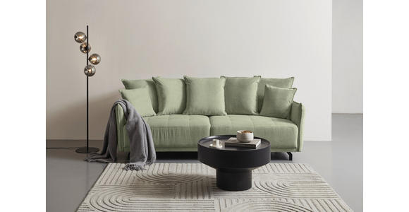BIGSOFA in Cord Olivgrün - Schwarz/Olivgrün, Design, Textil/Metall (226/91/103cm) - Carryhome