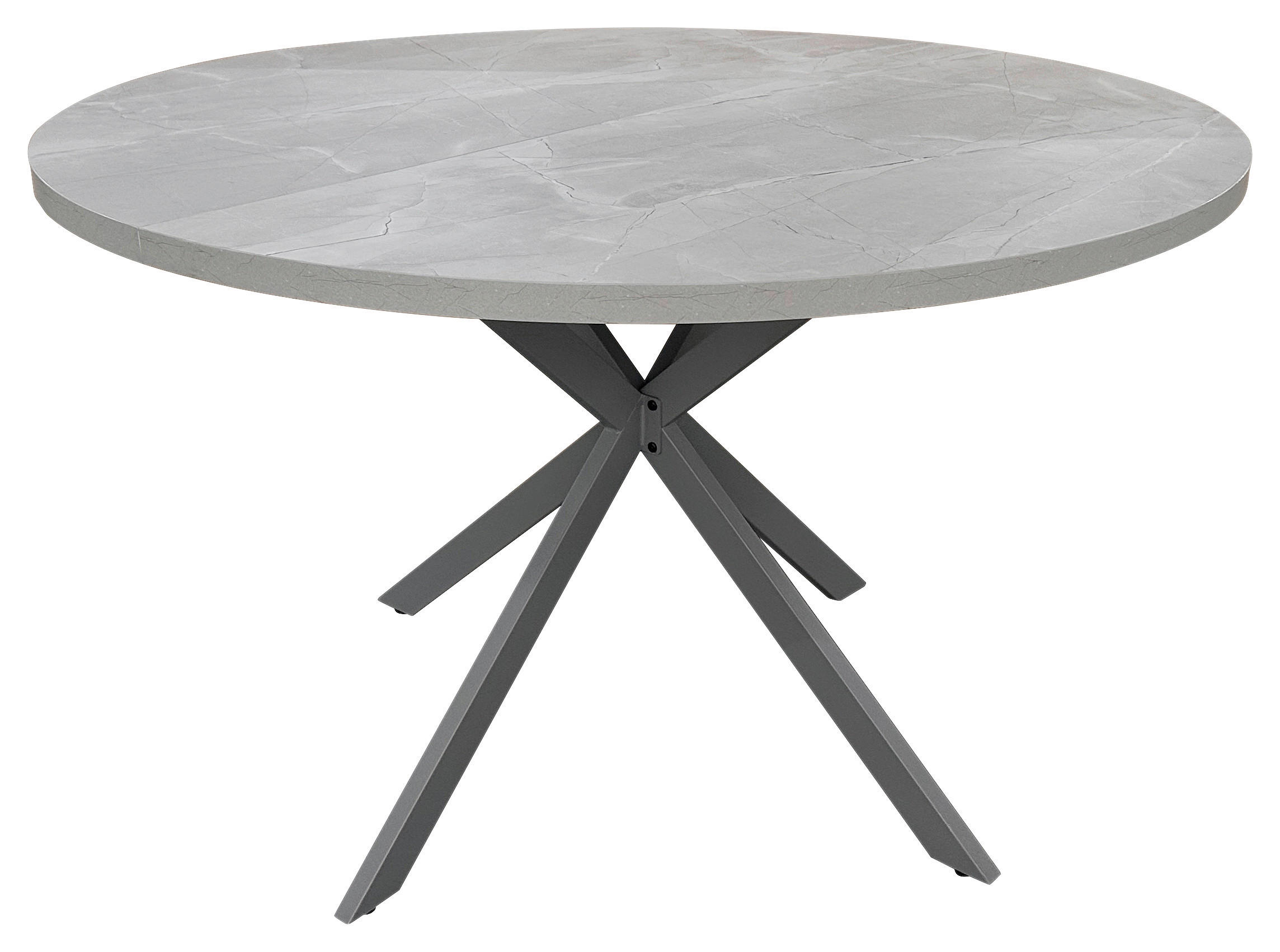 ESSTISCH in Metall, Holzwerkstoff 120/120/75 cm  - Grau, MODERN, Holzwerkstoff/Metall (120/120/75cm) - MID.YOU
