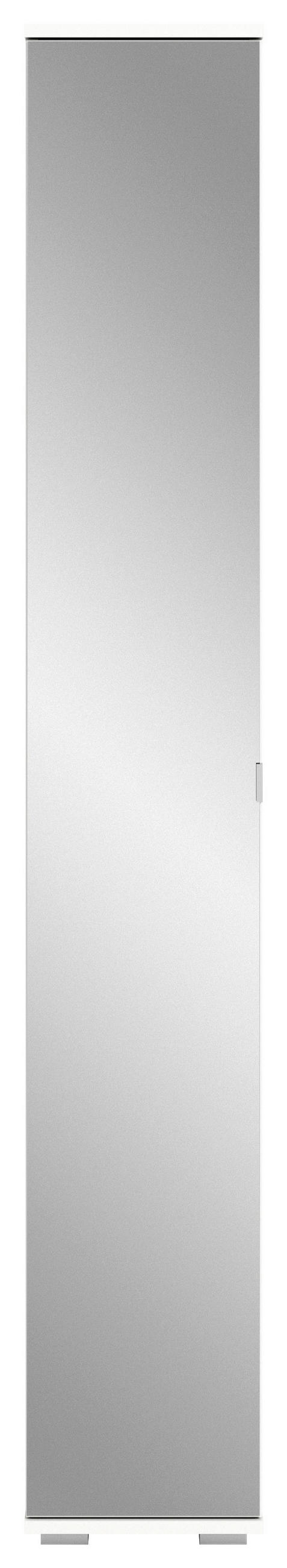 SPIEGELSCHRANK 30/191/37 cm - Silberfarben/Weiß, Design, Glas/Holzwerkstoff (30/191/37cm) - Xora