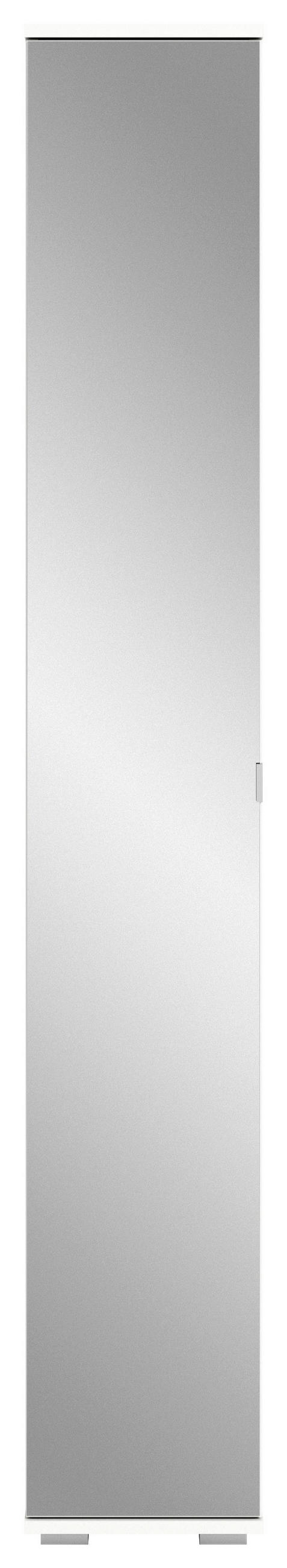 SPIEGELSCHRANK 30/191/37 cm  - Silberfarben/Weiß, Design, Glas/Holzwerkstoff (30/191/37cm) - Xora