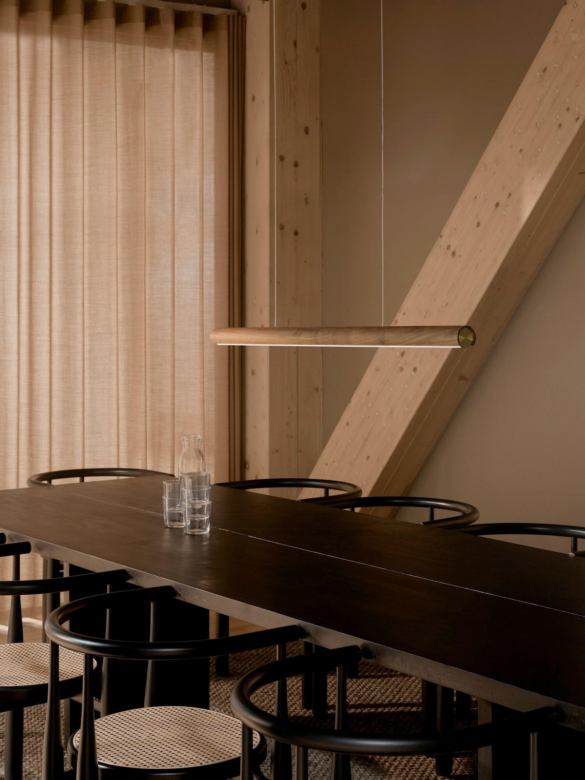 HÄNGELEUCHTE Akeno 115/6/6 cm  - Braun, Design, Holz (115/6/6cm) - Nordlux