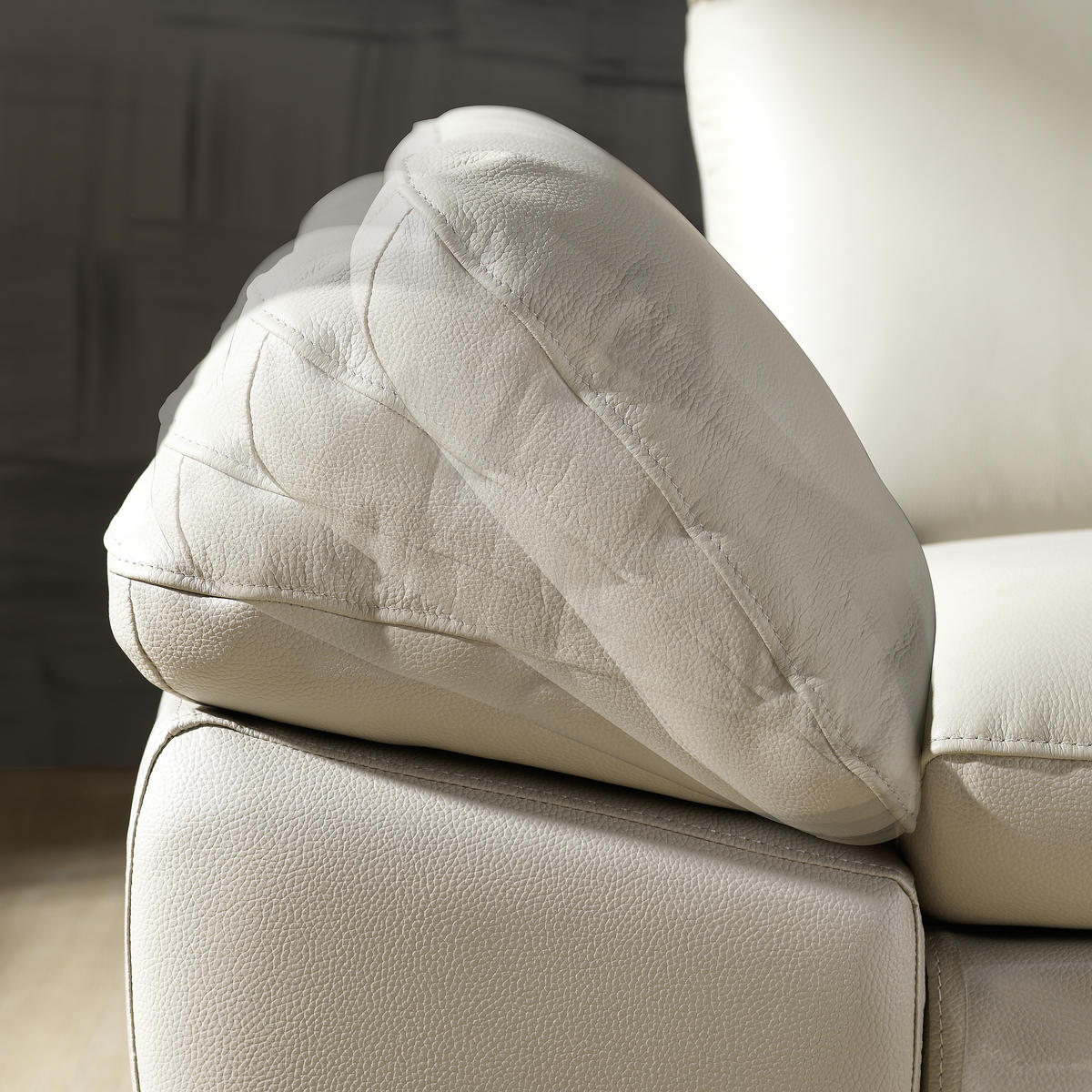 SEDEŽNA GARNITURA, videz usnja kombinacija pravega usnja/blaga umazano rjava  - barve kroma/umazano rjava, Design, kovina/tekstil (167/275cm) - Xora