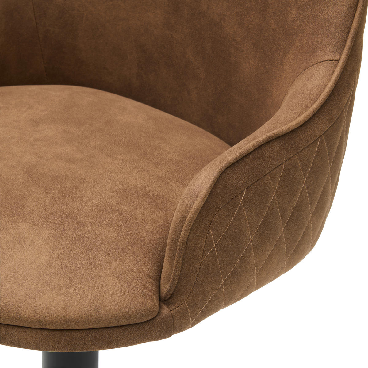 BARHOCKER in Metall, Textil Braun, Schwarz  - Schwarz/Braun, KONVENTIONELL, Textil/Metall (50/90-111/51cm) - MID.YOU
