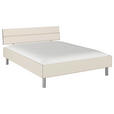 BETT 160/200 cm  in Champagner  - Champagner/Alufarben, Design, Holzwerkstoff/Metall (160/200cm) - Carryhome