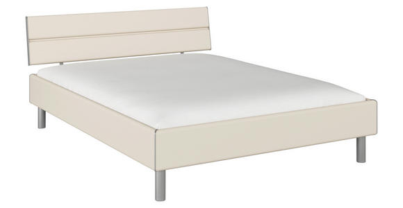 BETT 160/200 cm  in Champagner  - Champagner/Alufarben, Design, Holzwerkstoff/Metall (160/200cm) - Carryhome