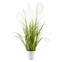 DEKOGRAS - Weiss/Grün, Basics, Kunststoff/Metall (53cm) - Ambia Home
