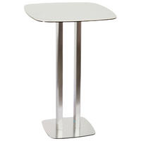 BARTISCH  - Edelstahlfarben/Weiß, Design, Glas/Keramik (70/70/105cm) - Novel