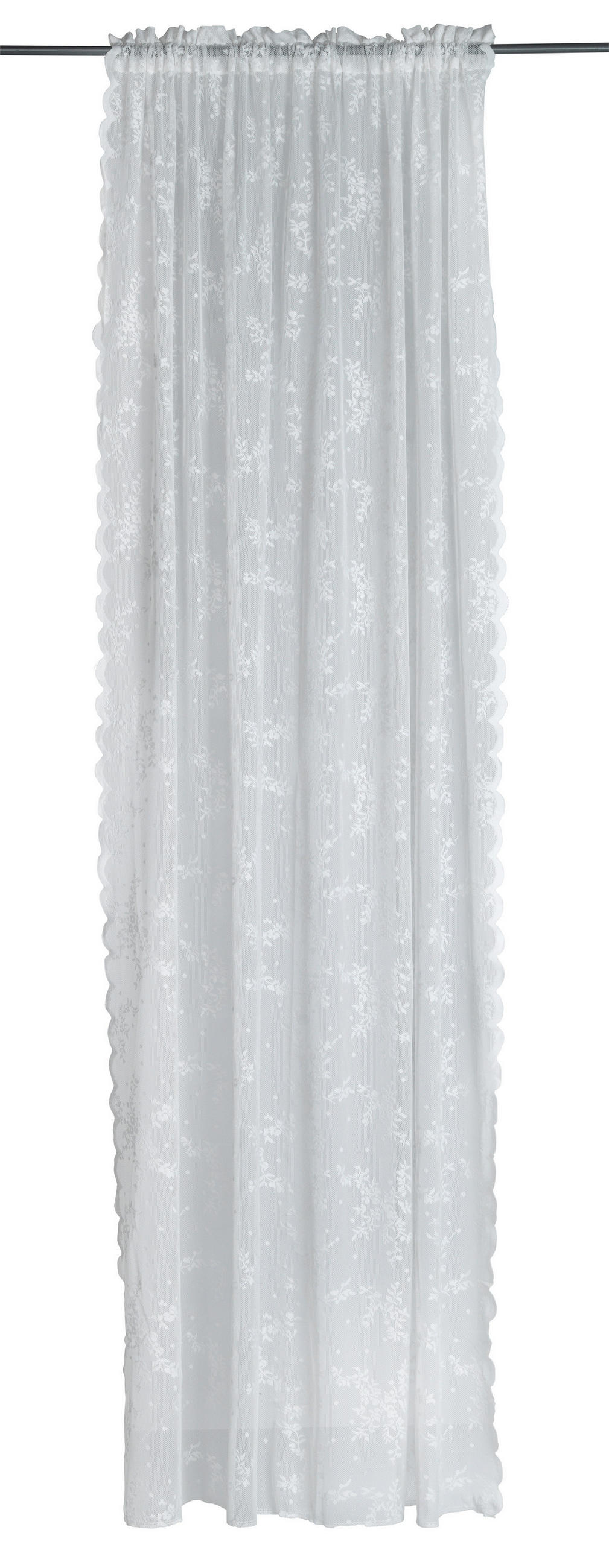 GARDINLÄNGD halvtransparent  - vit, Basics, textil (130/240/0.3cm)