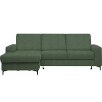ECKSOFA in Webstoff Waldgrün  - Waldgrün/Schwarz, Konventionell, Textil/Metall (167/247cm) - Stylife