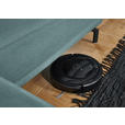 ECKSOFA in Chenille Türkis  305/224 cm  - Türkis/Schwarz, Design, Textil/Metall (305/224cm) - Dieter Knoll