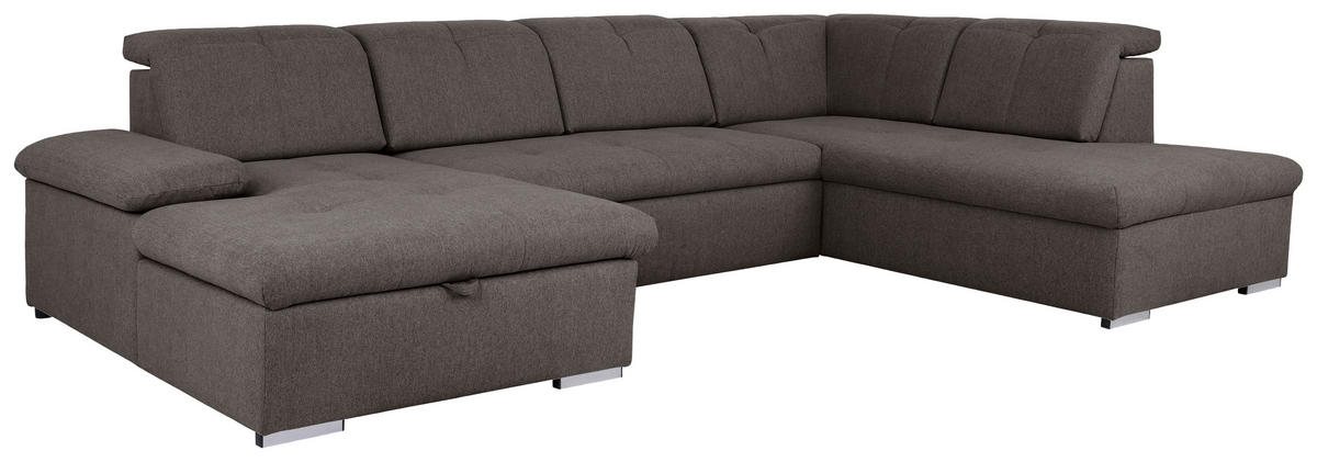 WOHNLANDSCHAFT Grau  - Grau, Design, Textil/Metall (173/328/215cm) - MID.YOU