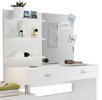 SMINKBORD i vit  - vit/silver, Design, glas/träbaserade material (132/145/43cm) - Best Price
