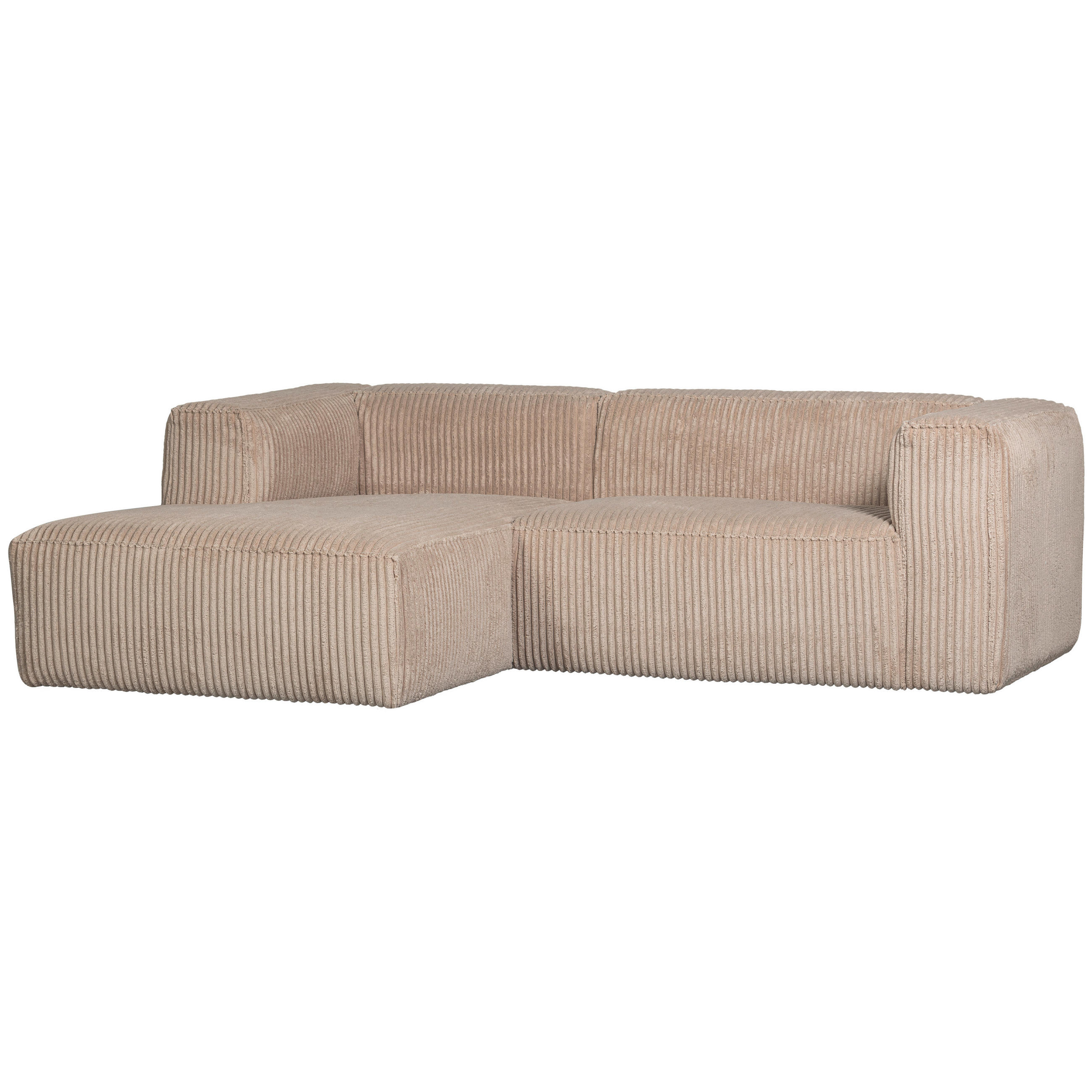 ECKSOFA in Cord Beige  178/254 cm  - Beige/Schwarz, Design, Kunststoff/Textil (178/254cm) - Livetastic