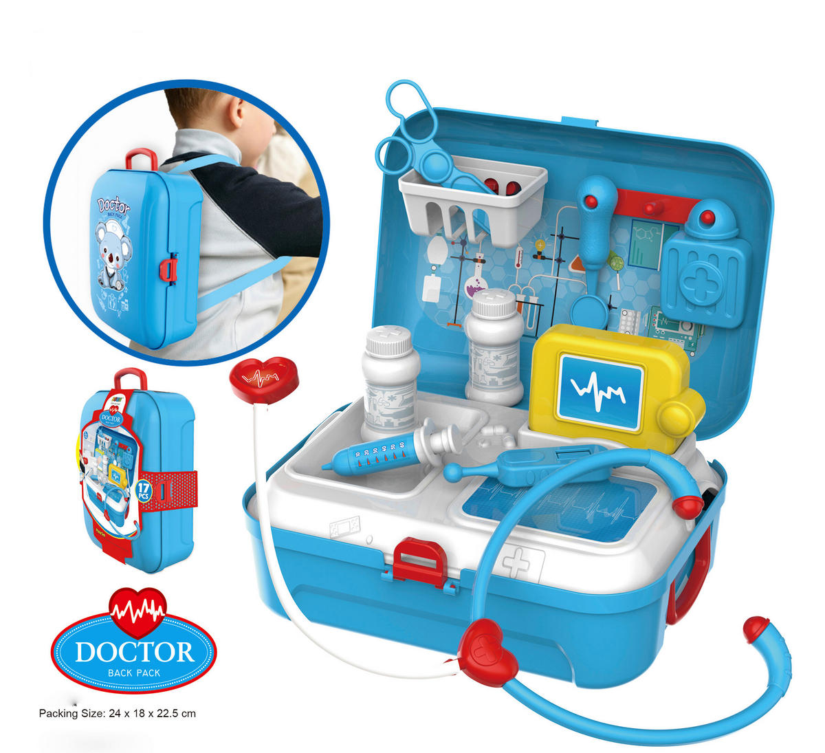 DJEČJI LIJEČNIČKI KOVČEG  Kinder-Arztkoffer  - višebojno, Basics, plastika - My Baby Lou