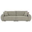 SCHLAFSOFA Flachgewebe Mintgrün  inkl. Zierkissen, Rückenkissen, Bettkasten, Schlaffunktion, Rücken echt, Liegefläche im Originalstoff  - Schwarz/Mintgrün, KONVENTIONELL, Kunststoff/Textil (250/74/92cm) - Carryhome