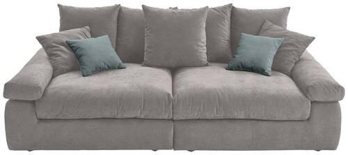 BIGSOFA Feincord Greige, Blaugrau  - Greige/Blaugrau, Design, Kunststoff/Textil (260/90/140cm) - Carryhome
