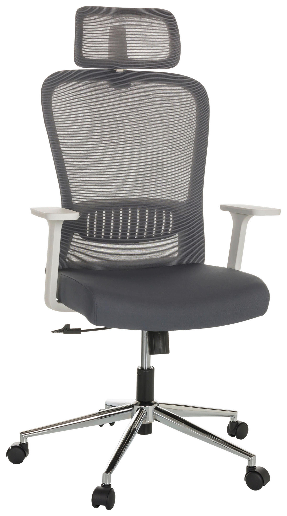 SNURRSTOL  i grå  - silver/grå, Basics, metall/textil (66/113-130/60cm) - MID.YOU