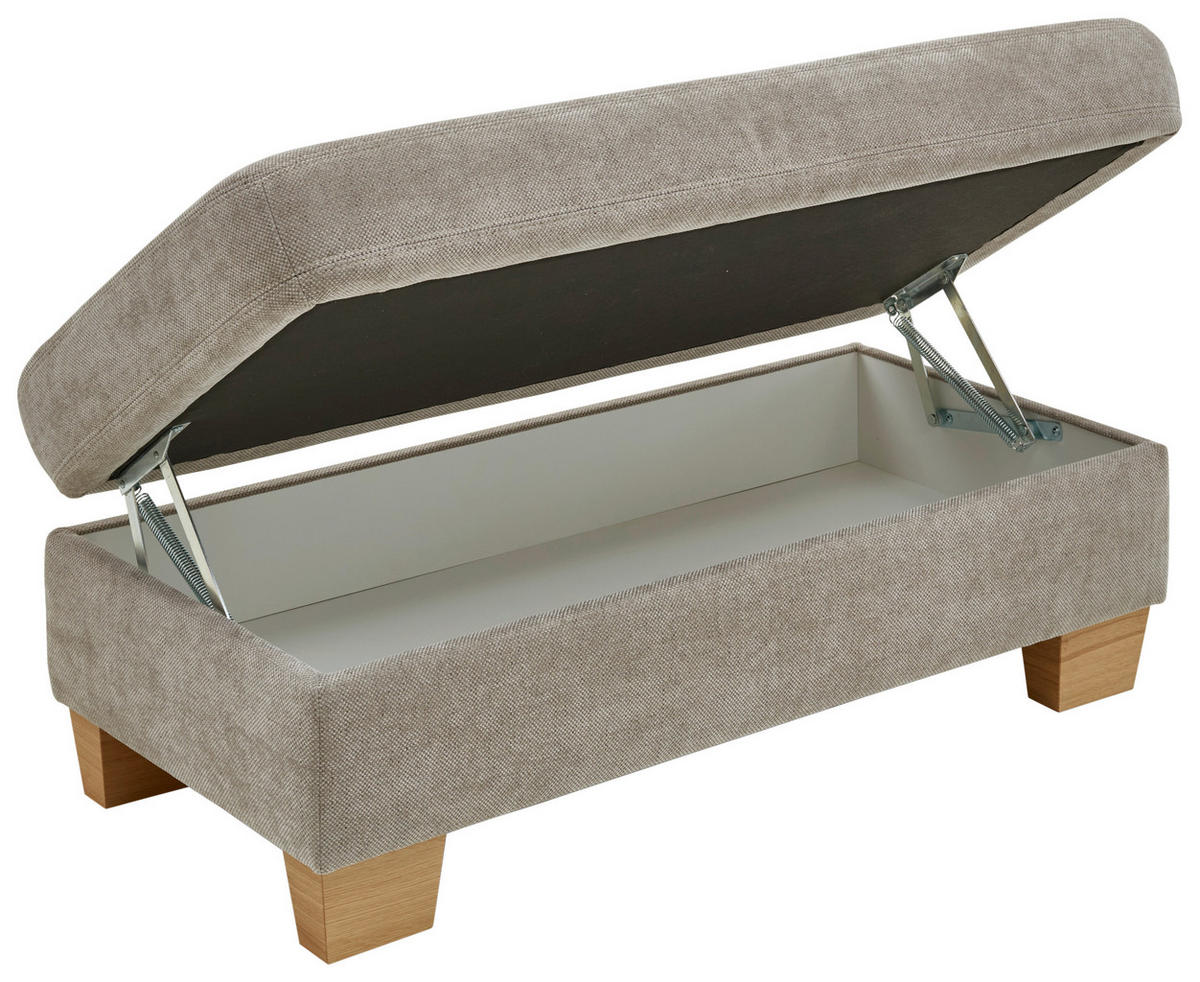 WOHNLANDSCHAFT Beldomo System in Flachgewebe Beige  - Eichefarben/Beige, KONVENTIONELL, Holz/Textil (235/316/167cm) - Beldomo System