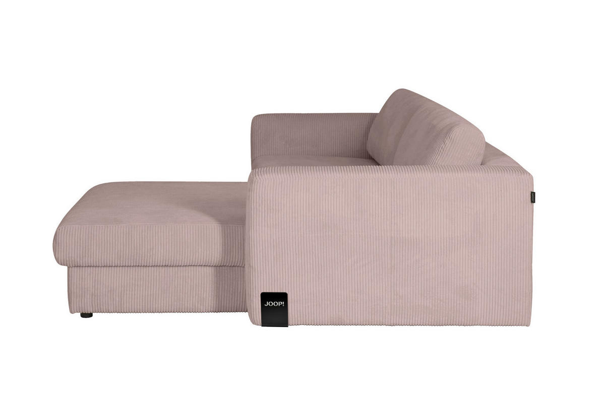 ECKSOFA JOOP Rosa Cord  - Schwarz/Rosa, KONVENTIONELL, Kunststoff/Textil (269/192cm) - Joop!