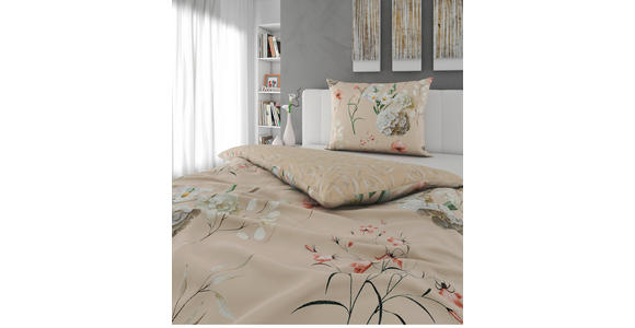 WENDEBETTWÄSCHE 2-teilig Flanell 140/200 cm  - Beige, KONVENTIONELL, Textil (140/200cm) - Esposa