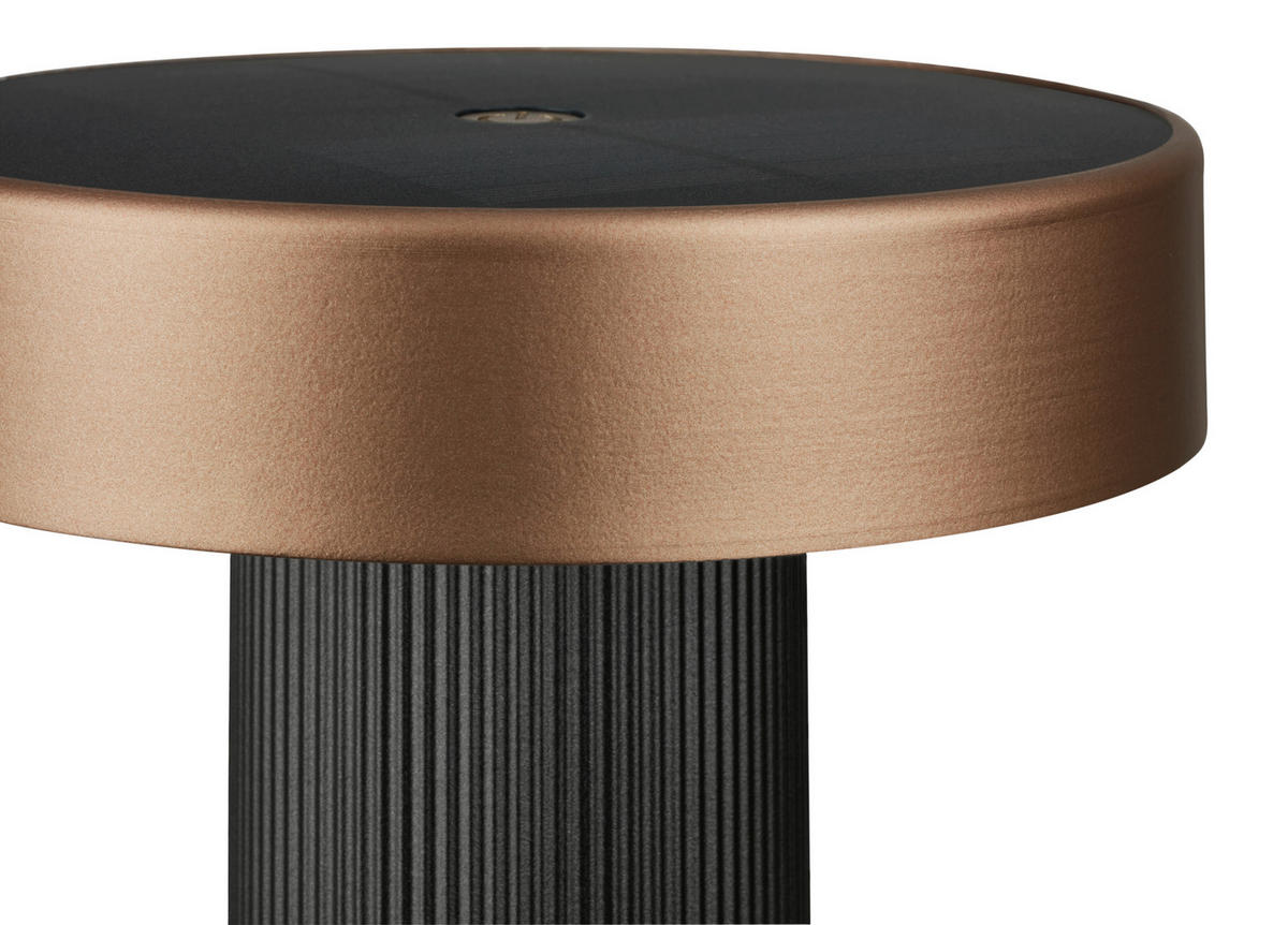 AKKU-TISCHLEUCHTE 16/20 cm  - Beige/Anthrazit, Design, Kunststoff (16/20cm)