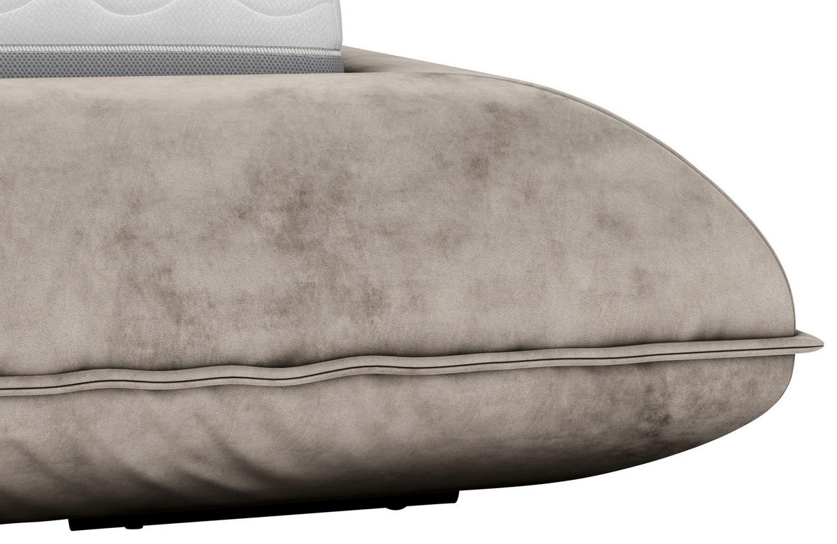 POLSTERBETT 200/200 cm,  in Dunkelbraun,  - Dunkelbraun/Schwarz, Design, Textil/Metall (200/200cm) - Belluti