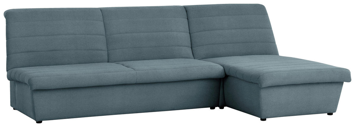 ECKSOFA Looks VIII Petrol Webstoff  - Petrol/Schwarz, Design, Kunststoff/Textil (274/168cm) - LOOKS by W.Joop