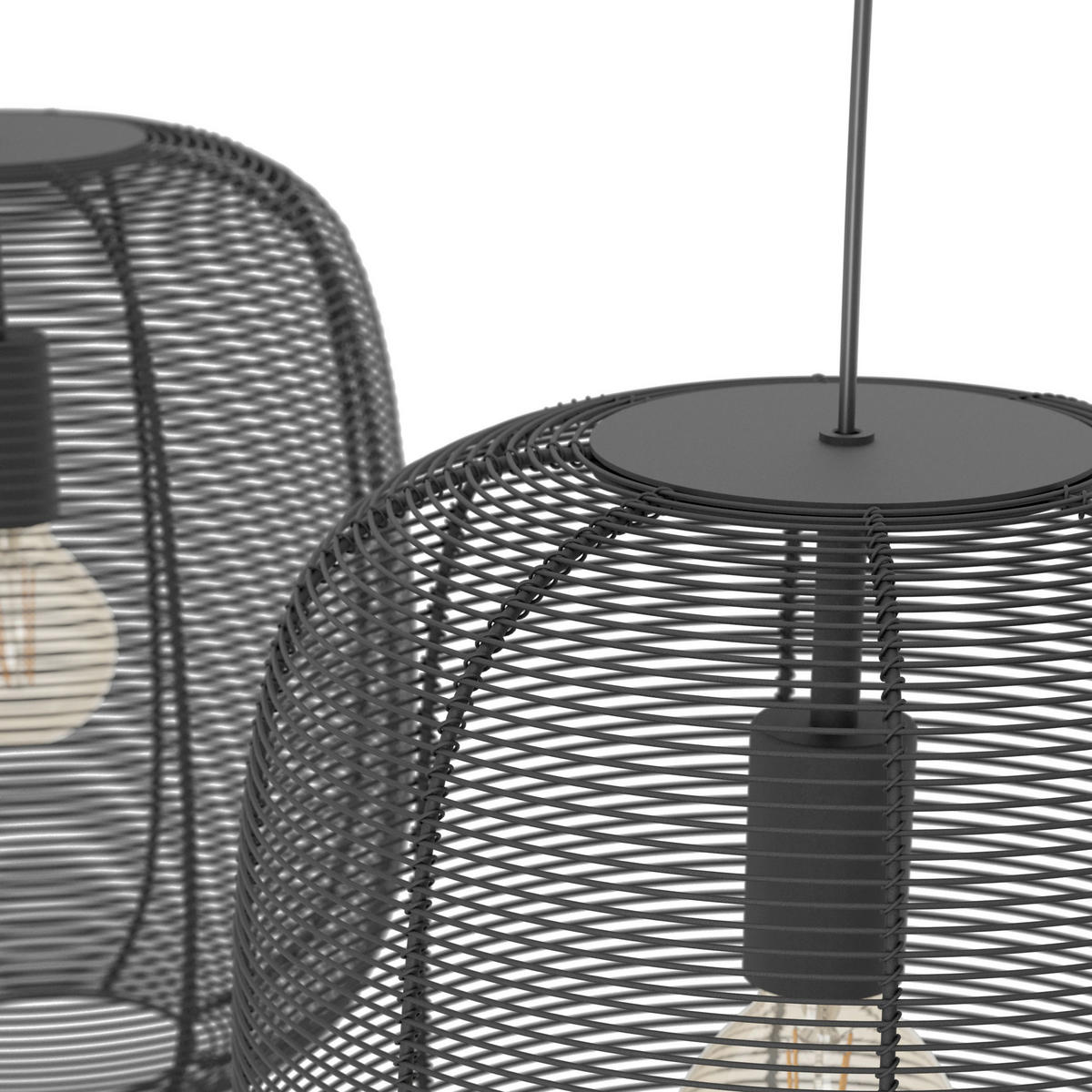 HÄNGELEUCHTE Rinroe 90/33/110 cm  - Schwarz, KONVENTIONELL, Metall (90/33/110cm) - Eglo