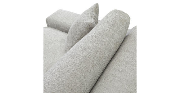 MEGASOFA Struktur, Bouclé Greige  - Greige/Schwarz, MODERN, Kunststoff/Textil (270/76/125cm) - Landscape