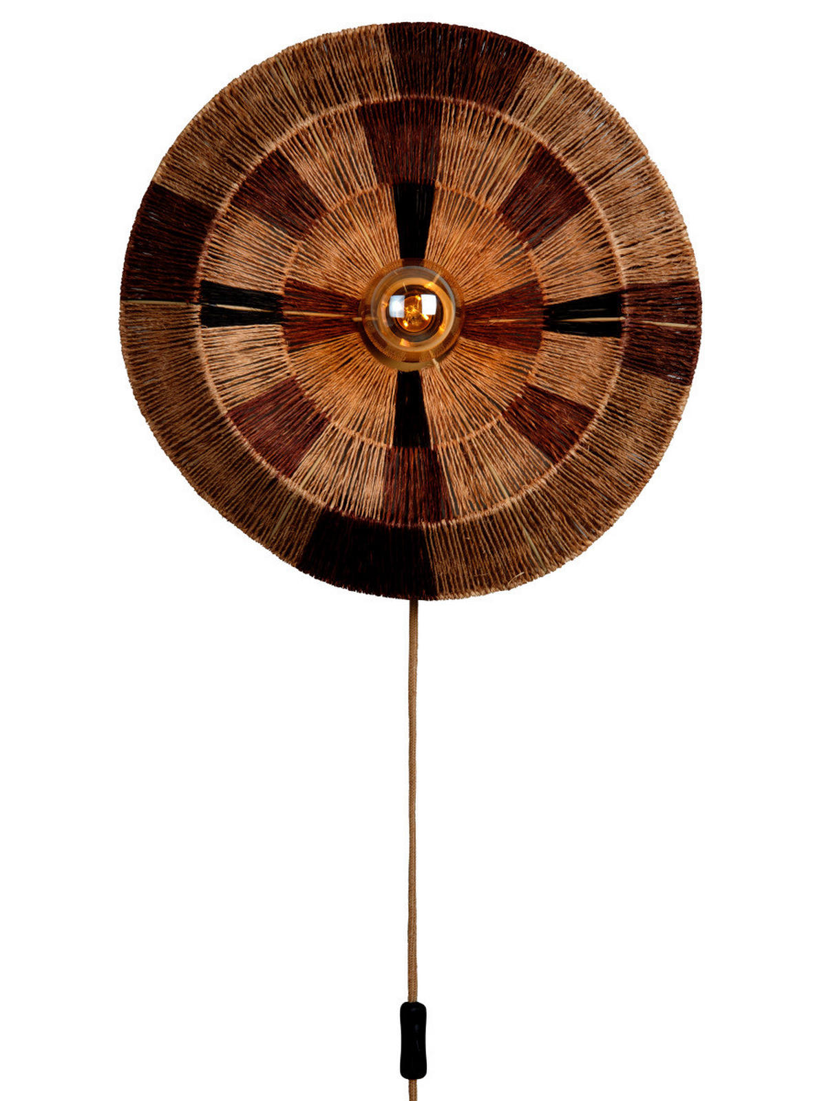 WANDLEUCHTE Good & Mojo 45/45 cm  - Hellbraun/Schwarz, Trend, Textil (45/45cm) - Good & Mojo