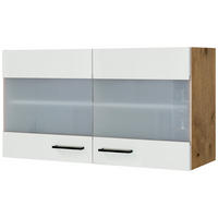 KÜCHENOBERSCHRANK 100/54/32 cm  in Eichefarben, Magnolie  - Eichefarben/Magnolie, MODERN, Holzwerkstoff/Metall (100/54/32cm) - FlexWell