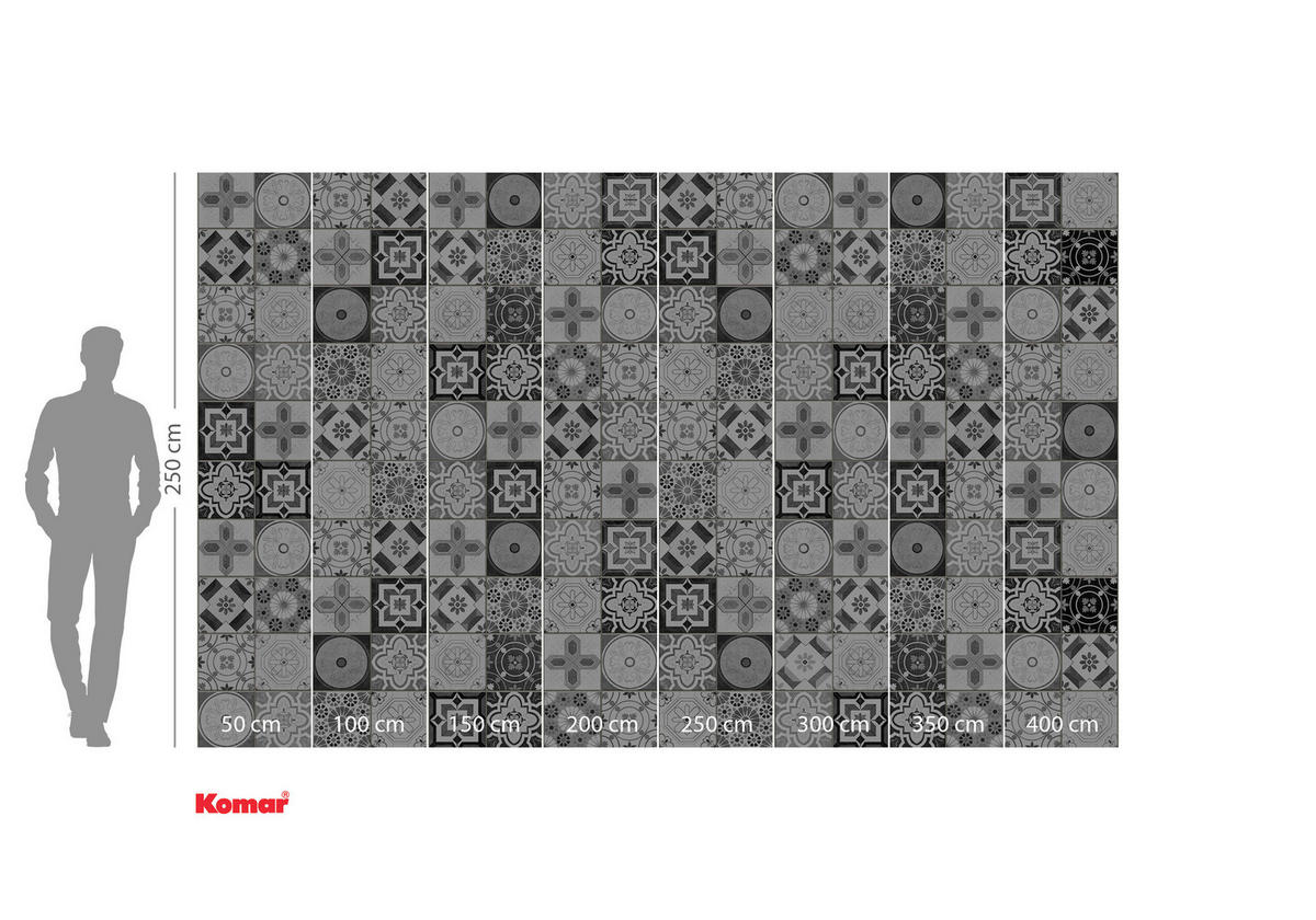 VLIESTAPETE - Schwarz/Weiß, Basics (400/250cm) - Komar
