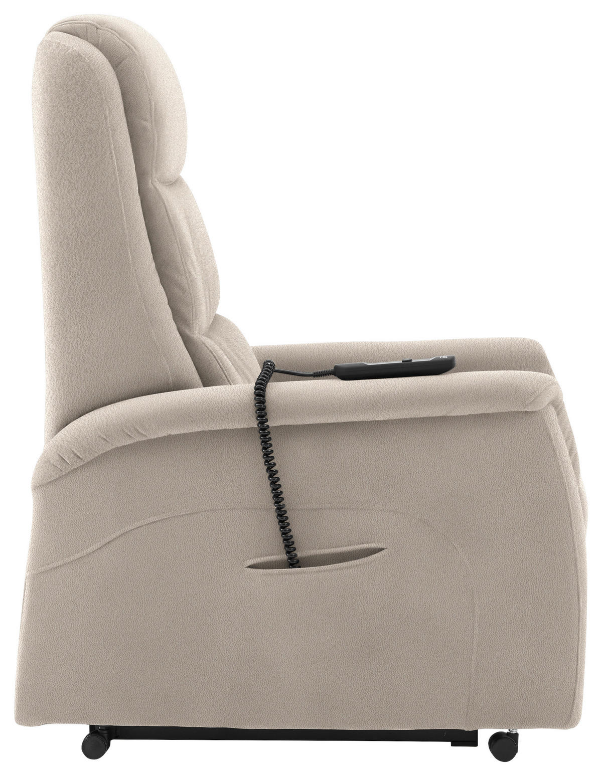 FERNSEHSESSEL in Mikrofaser Sandfarben  - Sandfarben/Schwarz, KONVENTIONELL, Kunststoff/Textil (70/107/88cm) - Valdera